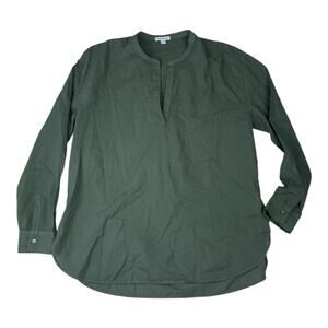 James Perse women's 4 xl  Olive Green Long sleeve shirt casual